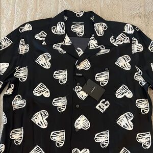 Dolce & Gabbana Black and White Casual Button Down Shirt